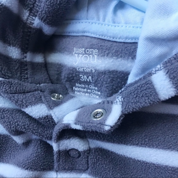 •Carter’s• hooded fleece jumpsuit - Picture 5 of 5
